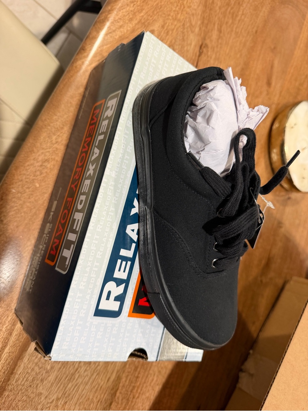 Skechers Men's Black Lace-Up Casual Sneaker